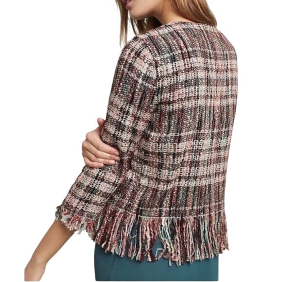 Anthropologie Fringe Academy Blazer Multi Tweed NWT S/M - Picture 3 of 16